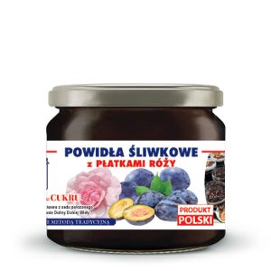 Powidła śliwkowe z płatkami róż bez cukru